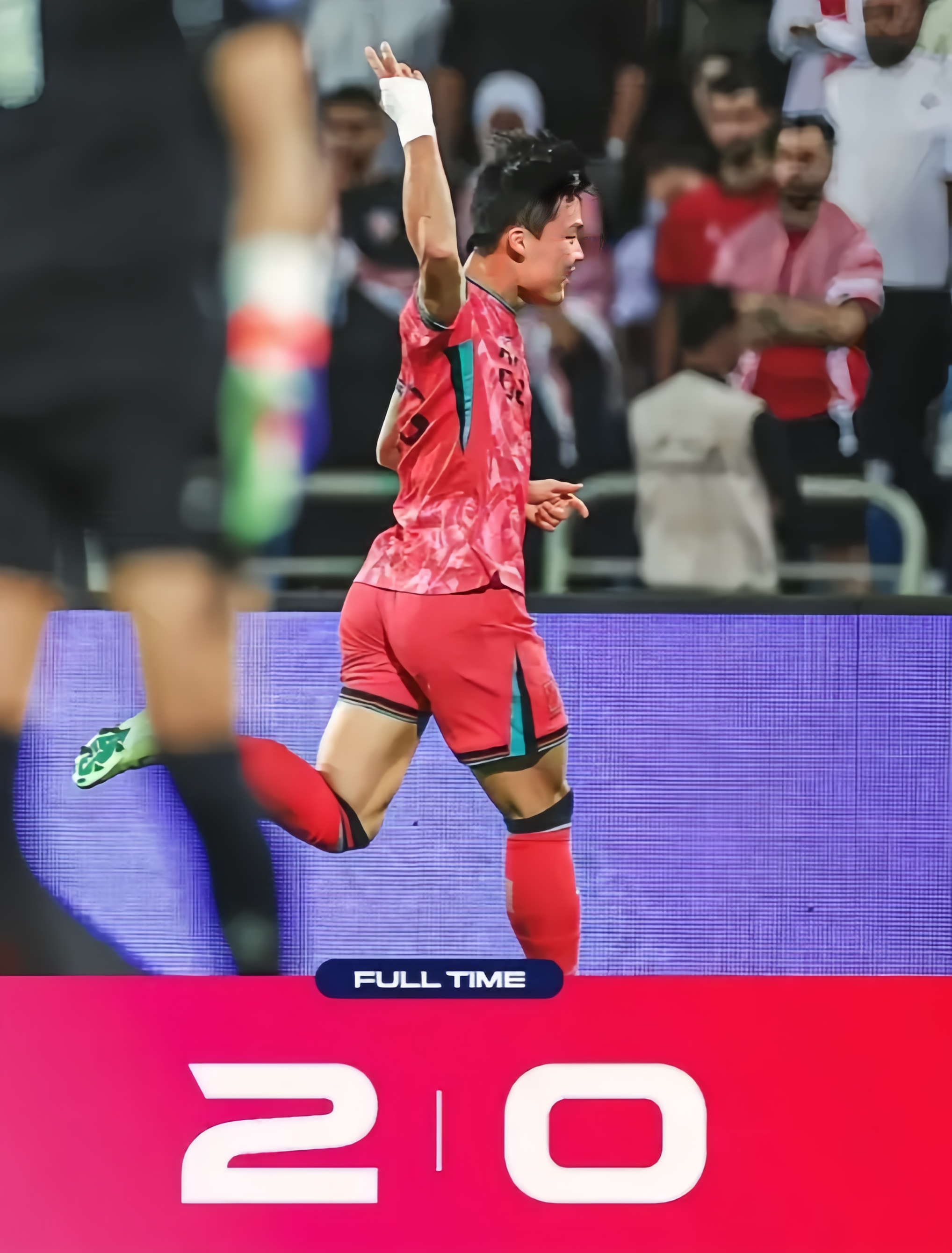 韩国足球代表队在比赛中崭露头角