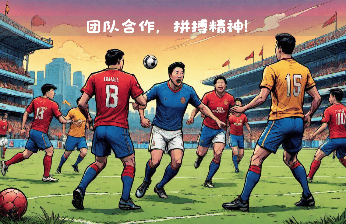 热闹足球赛事场面，球队奋勇拼搏的简单介绍